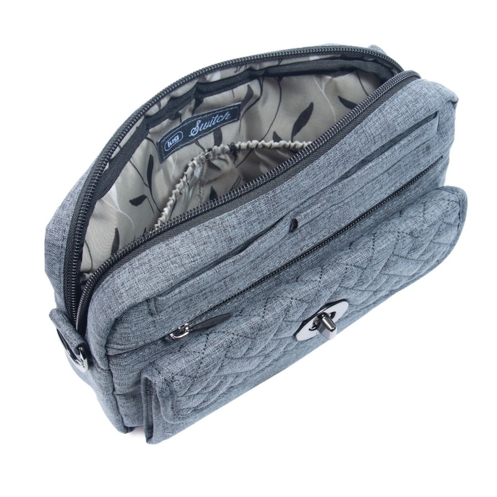 Lug Switch Crossbody Bag in Heather Grey